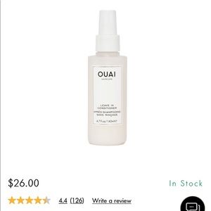 NEW!  OUAI Leave In Conditioner 4.7 oz